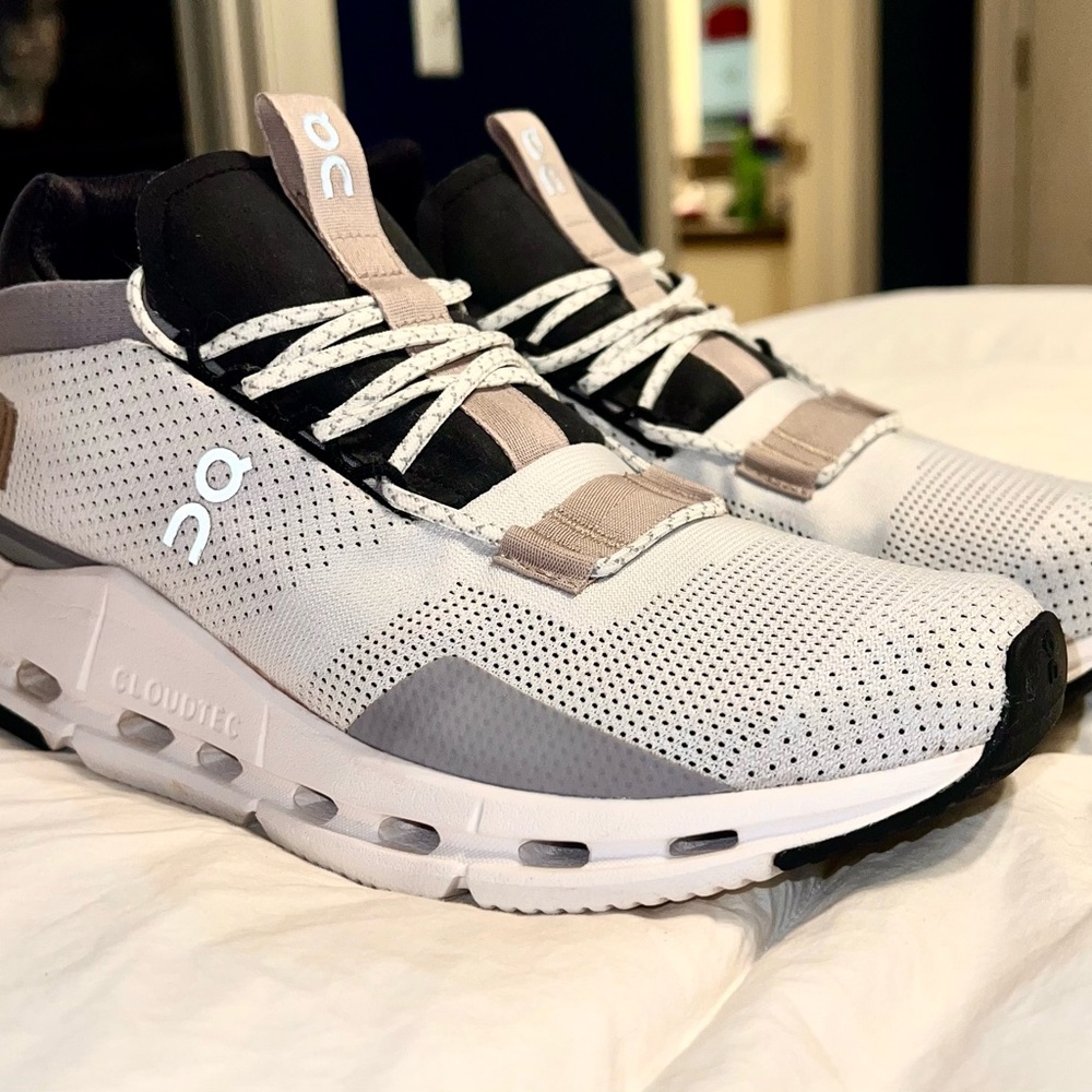 On Running White Sand Cloudnova Cloudtec Sneakers